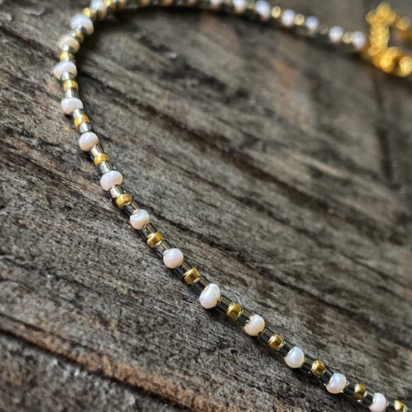 NEW Freshwater Pearl & Gold Anklet - Picture 3 of 11